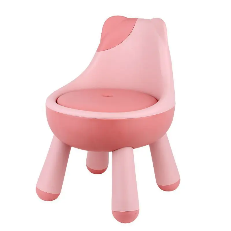 Silla para niños engrosada con respaldo, silla de comedor para bebés, silla pequeña de plástico, taburete pequeño antideslizante