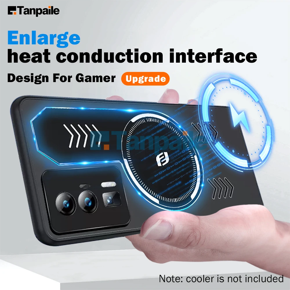 Tanpaile Cooling Magnetic Phone Case For Xiaomi Redmi POCO F5 Pro K60 Heat Dissipation Cover