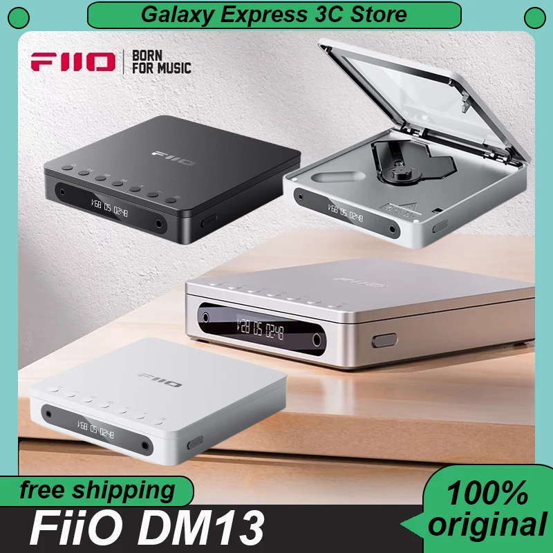 FiiO DM13 CD Player Hifi Stereo Long-Lasting Battery CD players USB Track Capture Transcription AttXHD Customized Accessories