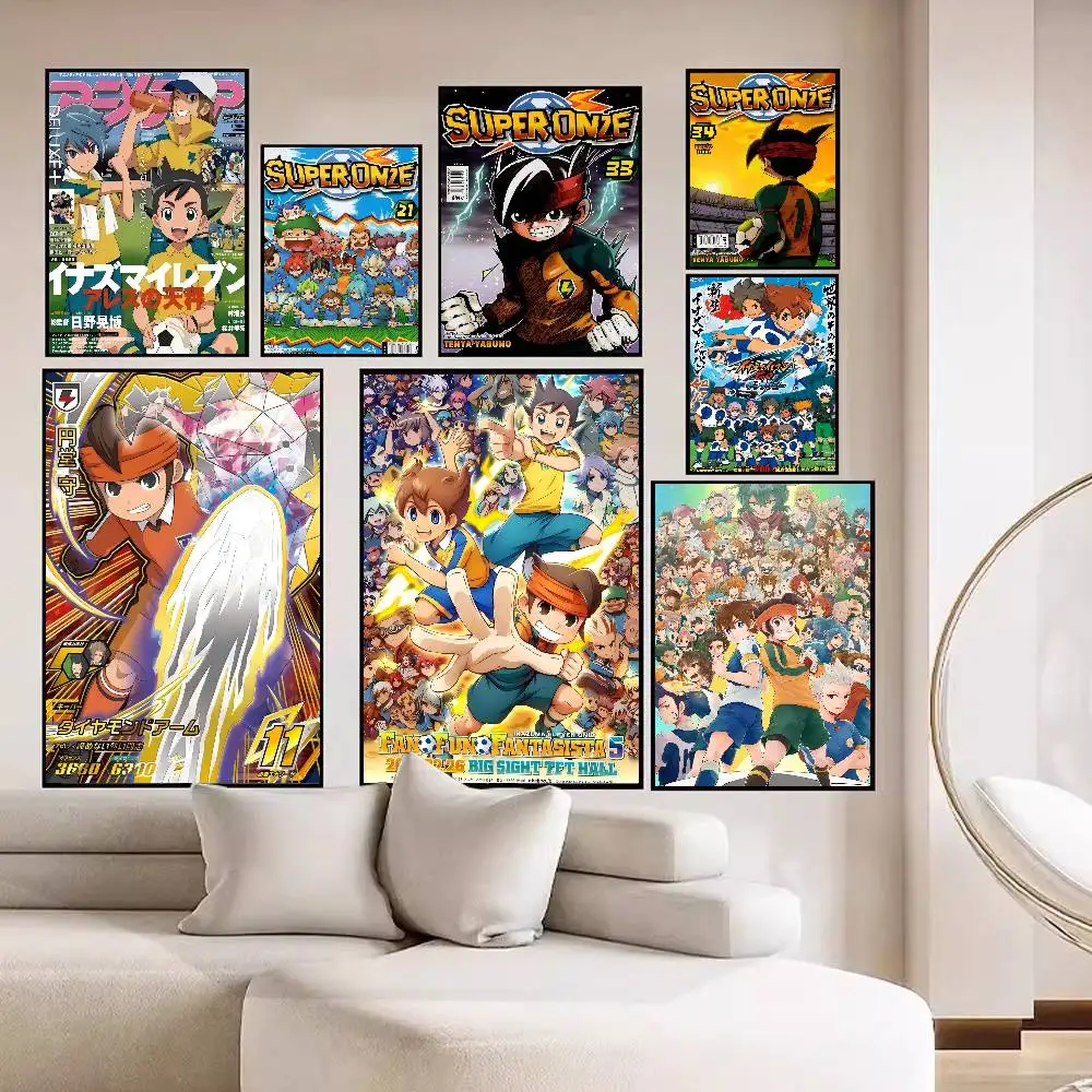 Inazuma Eleven أنيمي الكلاسيكية أنيمي ملصق مقاوم للماء ورقة ملصق مقهى بار غرفة جدار ديكور