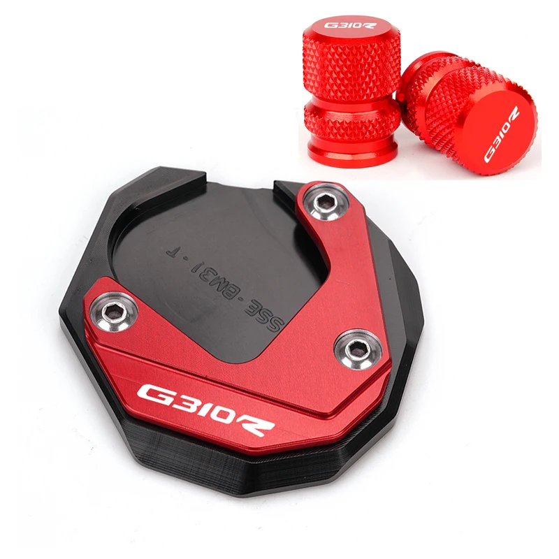 ل BMW G310GS G310R G310 GS R 2018-2023 دراجة نارية الملحقات مسنده القدم الجانب حامل تمديد وسادة دعم لوحة غطاء الصمام #5