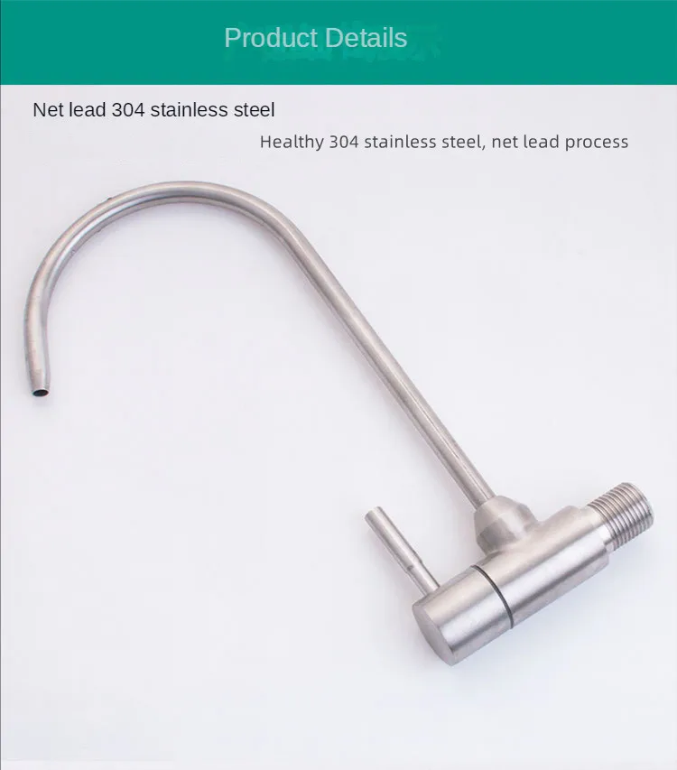 Keran dinding dapur anti karat, keran dinding dapur, untuk penyaring air minum, inti keramik, keran filter air minum, stainless steel, keran pemurni dapur