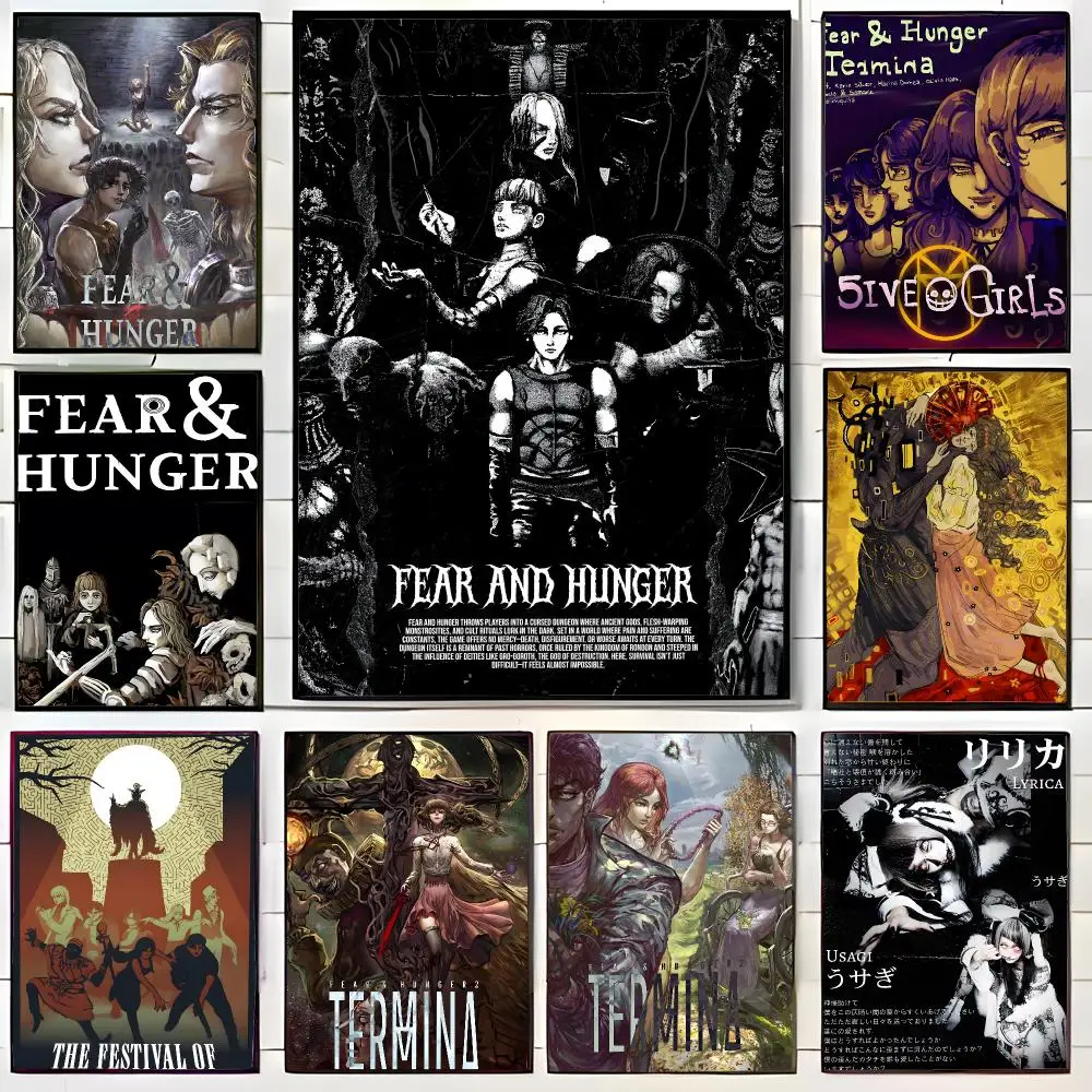 Horror Game Fear and Hunger Poster Wall Art Print Decorative Mural Home Decor Gift Unframed