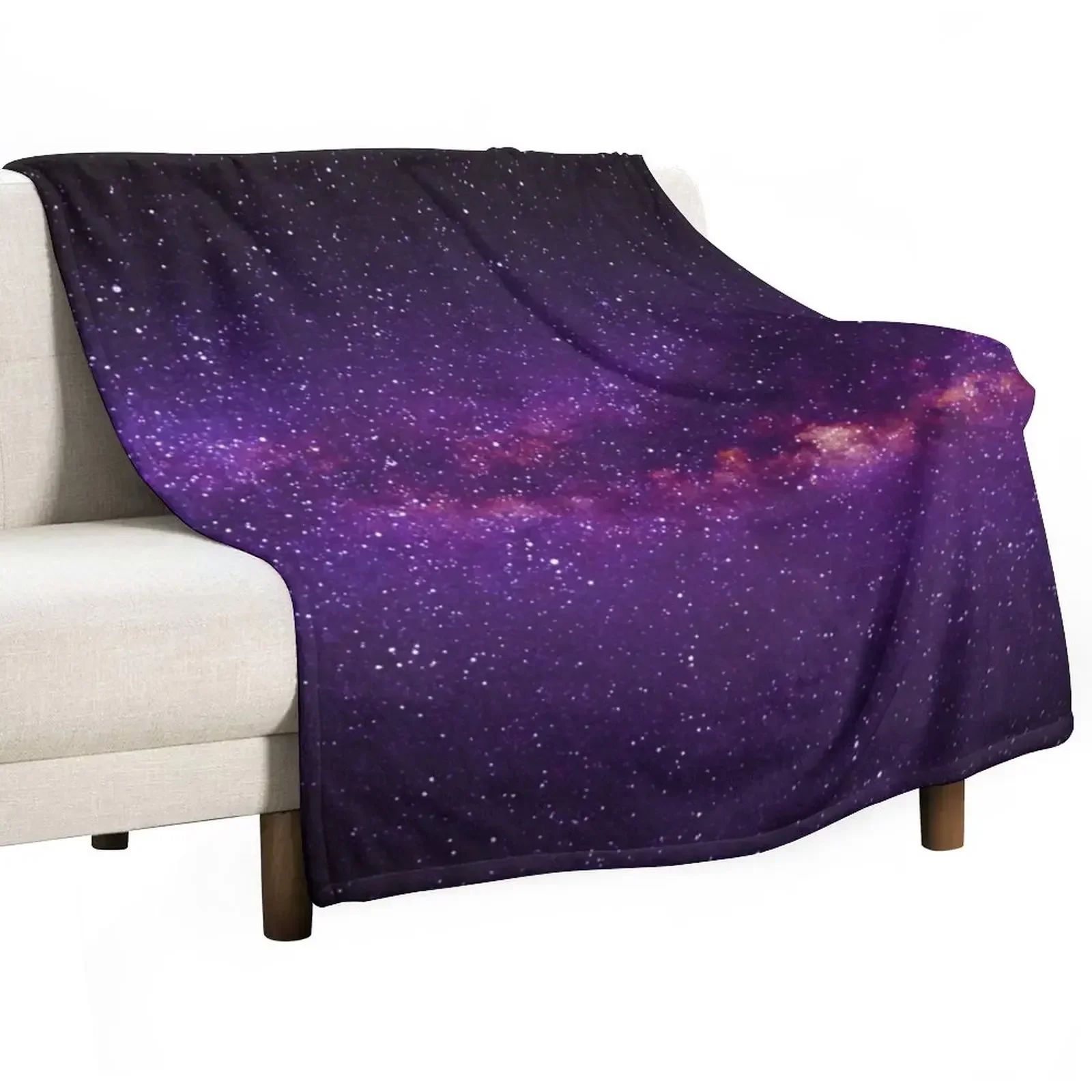 New Purple Galaxy Space Photograph Throw Blanket blankets and throws Tourist Single Luxury Beach Quilt Blankets