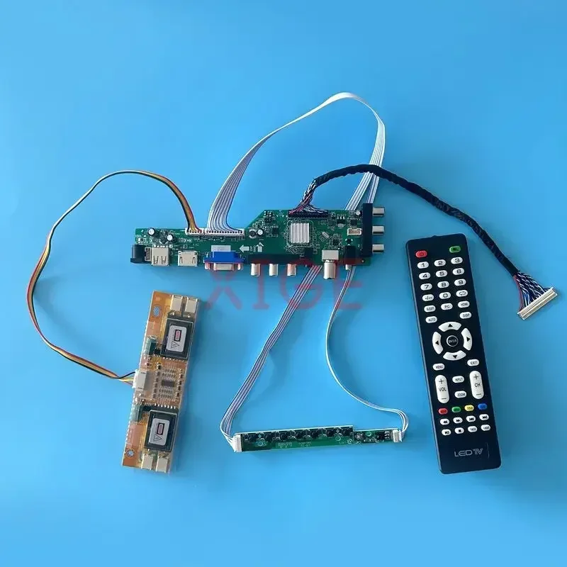 Плата контроллера ЖК-дисплея подходит для HT190WG1 LM190WX1 LTM190M2 M190PW01 30Pin LVDS Kit DVB Digital 4ccfl Matrix IR + AV + USB + HDMI + VGA 1440*900