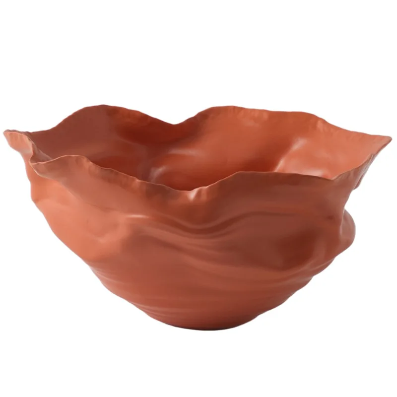 

Modern simple hand-squeezed lace ceramic flower pot art ornament