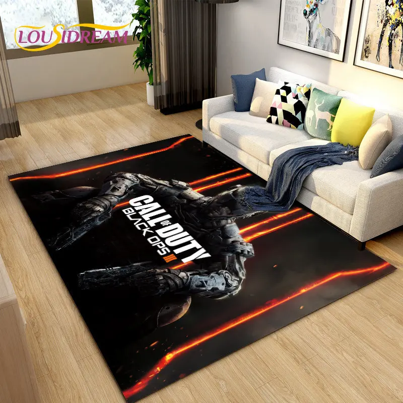 COD, Call of Duty Game ,Gamer Area Rug,Carpets Rug for Living Room Bedroom Sofa Doormat Decoration,Kids Play Non-slip Floor Mat