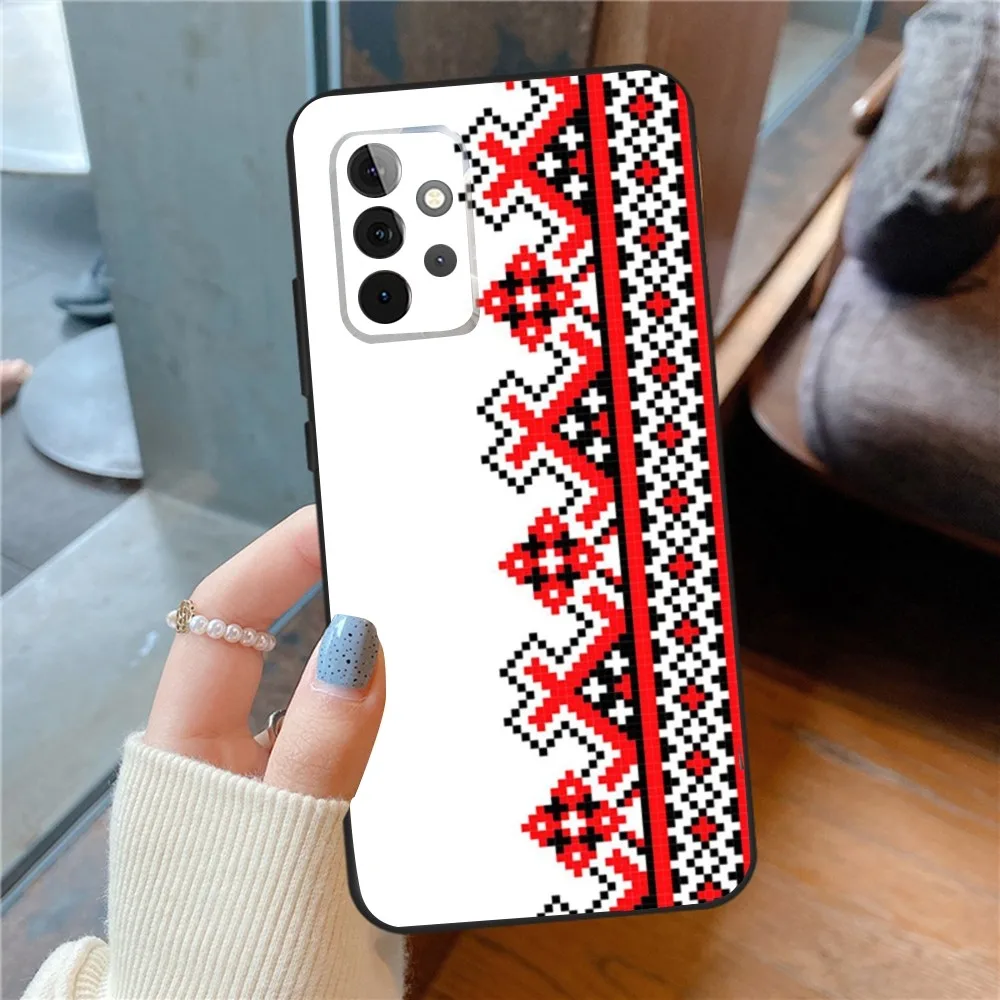 U-Ukraine O-Ornament pattern Phone Case For SamsungS24,23,22,21,S20 Ultra Pro 10,S30Plus,S9,20lite Ultra Black Cover