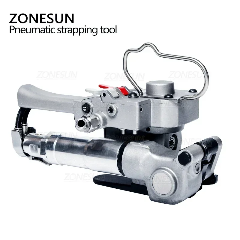 ZONESUN Alat Penyegel Strapper Portabel Pneumatik XQD-19/25 Pita Sabuk Palet Ban Penyegel Mesin Strapping dan Tensioner