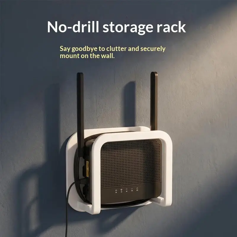Wandhalterung für WLAN-Router, ohne Bohren, einfache Installation, platzsparendes Design für die Organisation im Heimbüro. – Detail 4