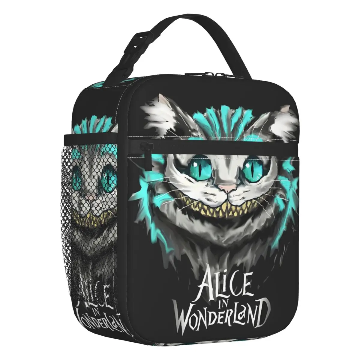 

Custom Cheshire Cat Lunch Bag Thermal Cooler Smiling Cartoon Animal Insulated Lunch Boxes for Kids School Children