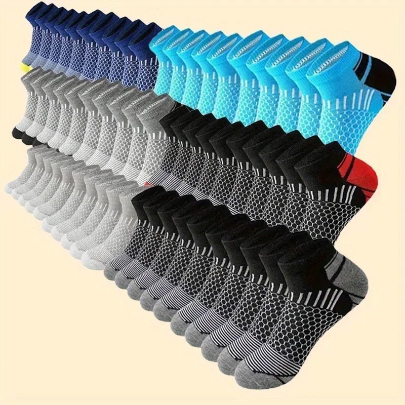 【HOT】6/10/20  Of Men's Low Cut Socks Anti Odor & Sweat Absorption Comfy & Breathable Elastic Sport Socks All Seasons Wearing