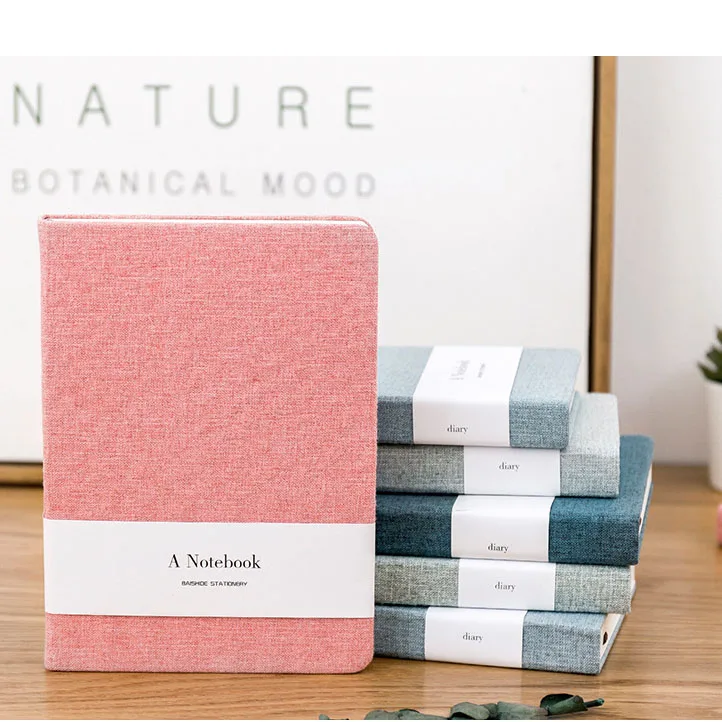 Student's Simple Solid Color Notebook Cloth Surface Literature and Art Small Fresh Hand Account Diary