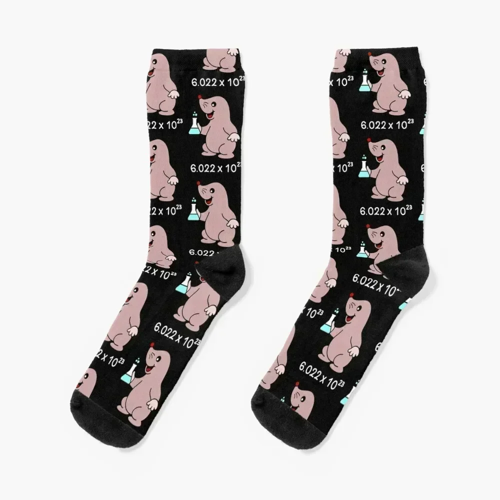 Cute Mole Chemist. Avogadro's Number Pun. Socks floor halloween valentine gift ideas Toe sports Socks Female Men's