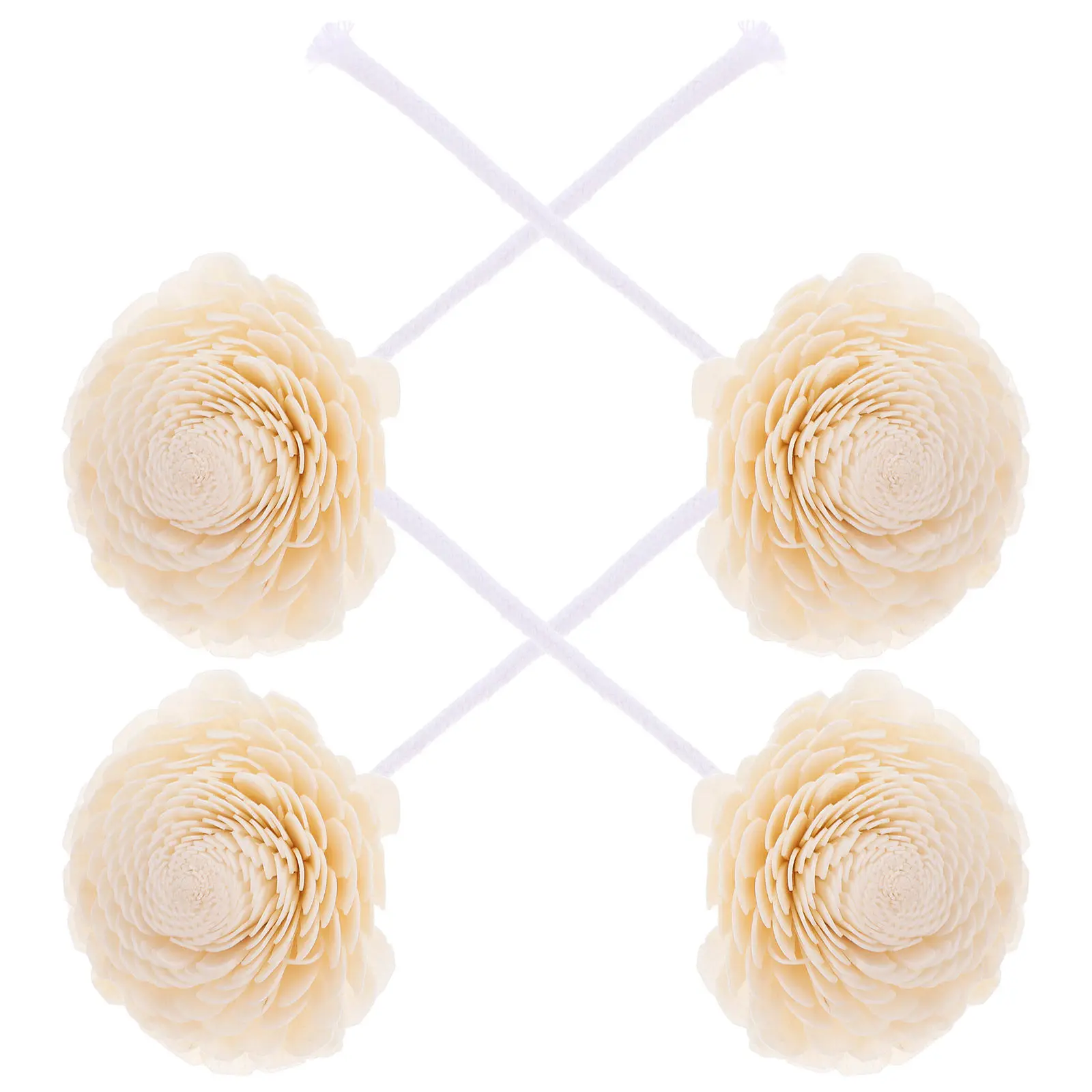 

Набор из 4 диффузоров для ароматерапии с цветами: быстрое впитывание эфирных масел, милый декор для офиса, отеля, йога-студии