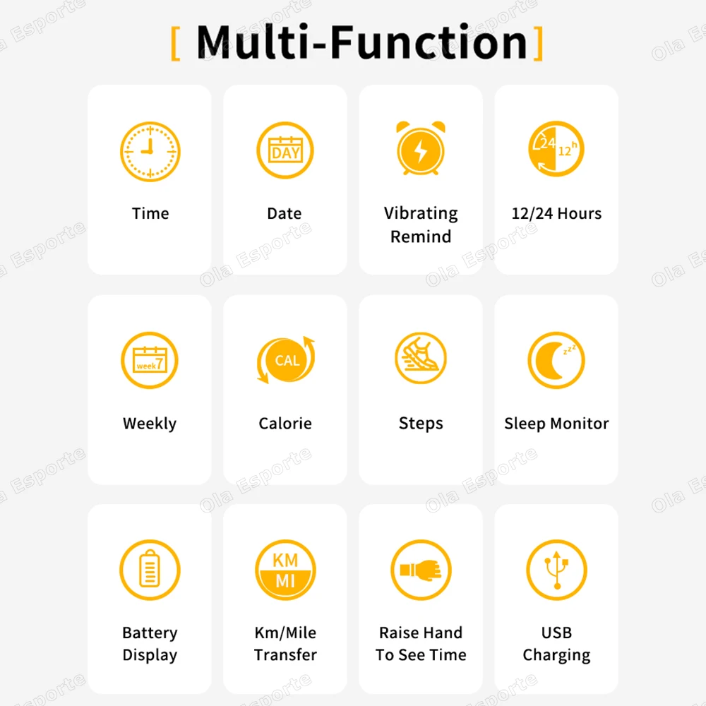 Smart Bracelet LED Digital Waterproof Smart Clock Smartband Running Pedometer Monitor Smart Band Vibration Alarm Reminder HT22
