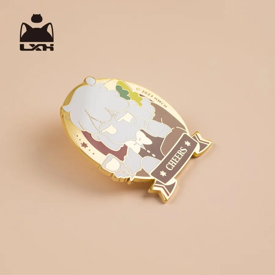 Anime The Legend of Luo Xiao-Hei Xiaohei Cheers Metal Badge Costume Brooch Pin Original Cartoon Cosplay Kids Gift