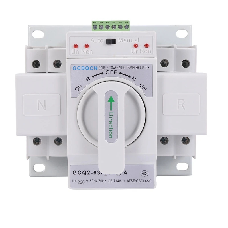 

5X Dual Power Automatic Transfer Switch 2P63A Switch Gear Switch Cb Class Ats Home Single Phase 220V