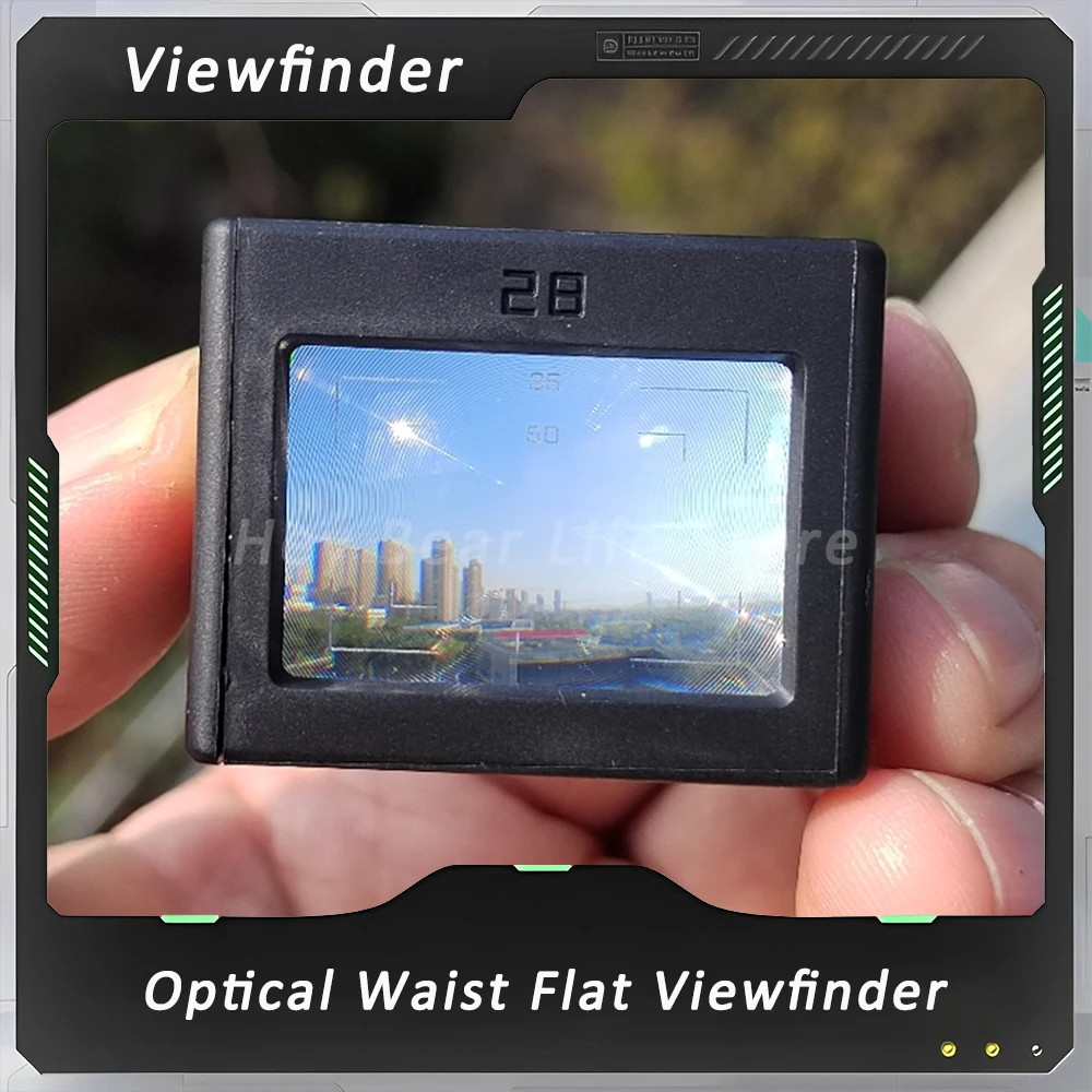 Optyczny płaski wizjer w talii 28 mm z linią ramki 35/50 40 Regulowany przesunięcie osłony Wizjer nożny Fotografia Niestandardowe prezenty