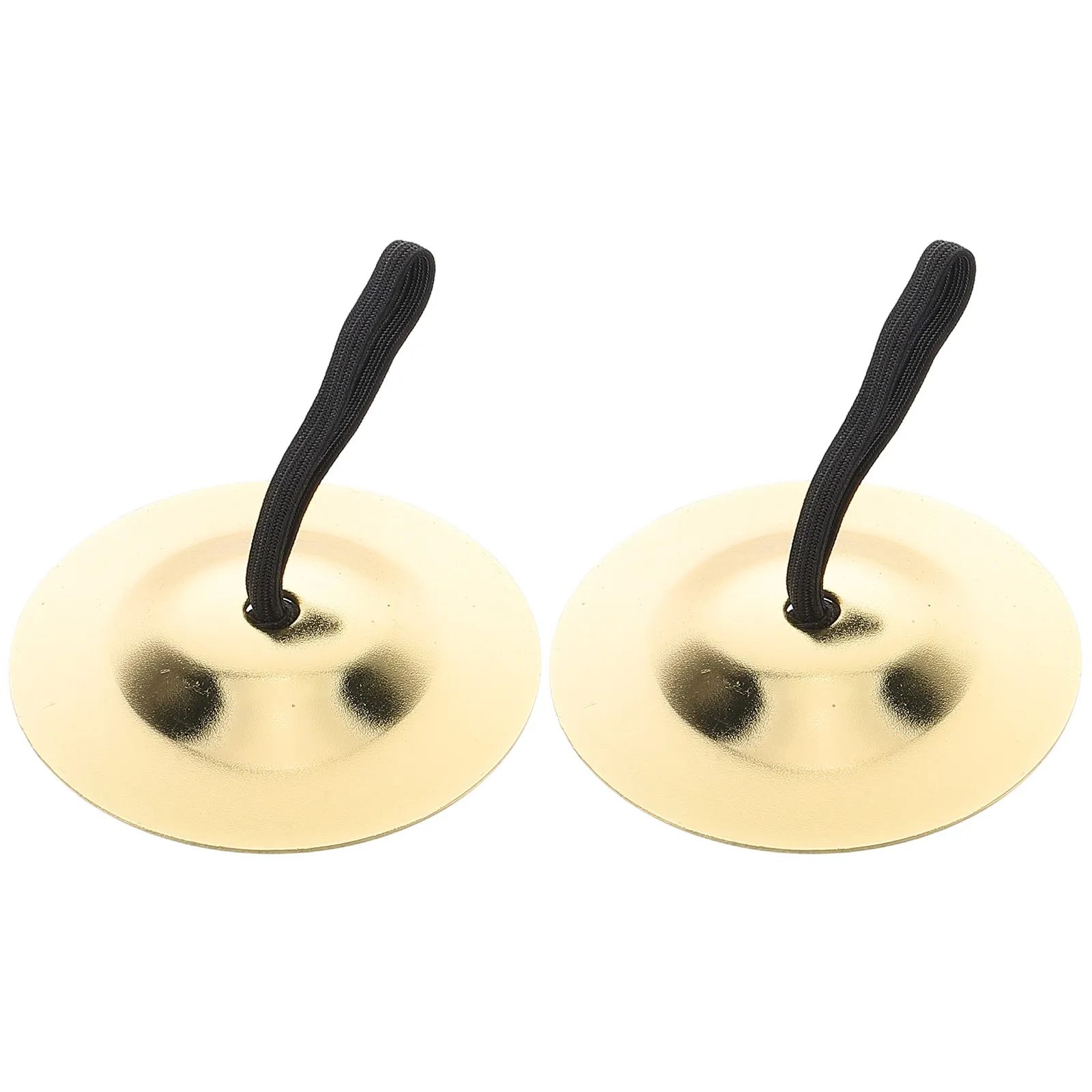 1Pair Pure Copper Finger Cymbals Belly Dance Golden Percussion Instrument for Adults Dancers Musical Performance Party