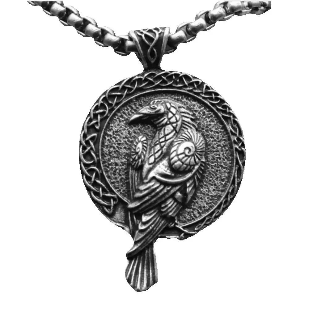 1pc Europe and the United States New Talisman Crow Men's Pendant Necklace Trend Personality Fashion Punk Men's Necklace Jewelry