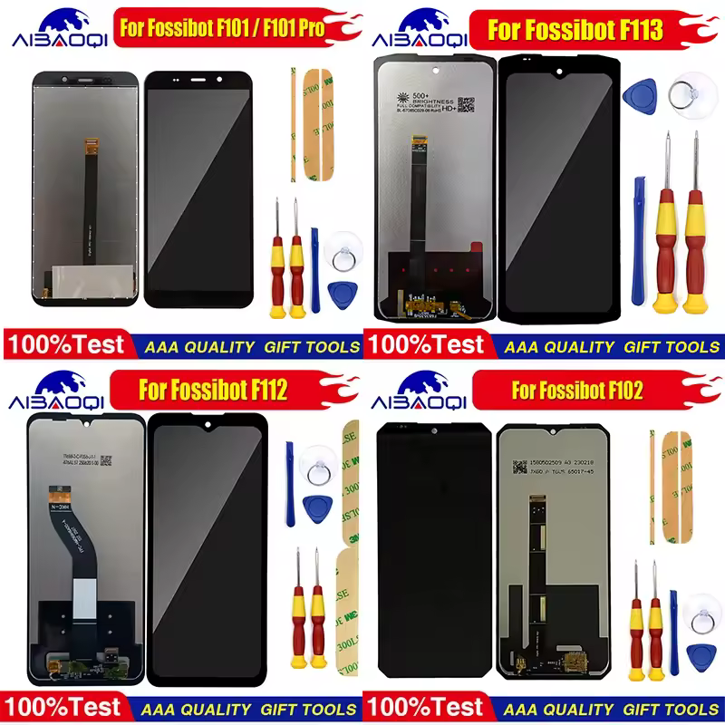 Новый сенсорный дисплей для телефонов Fossibot F101 F101 Pro F112 F113 F102 F107. Запасные части для замены ЖК-экрана. Бесплатный инструмент для разборки.