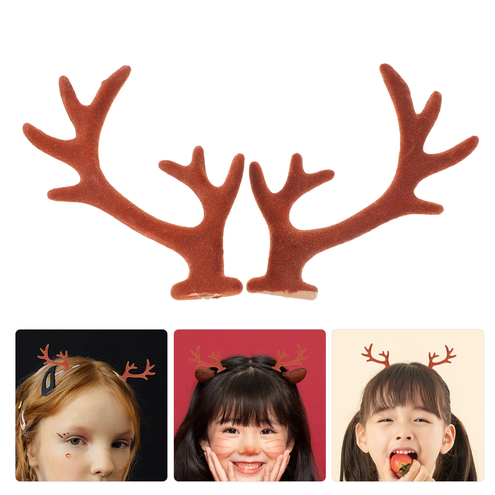 20 Pcs Hair Volume Clip Antler Headband Deer Antlers Adult Christmas Accessories Decorations DIY Coffee Women