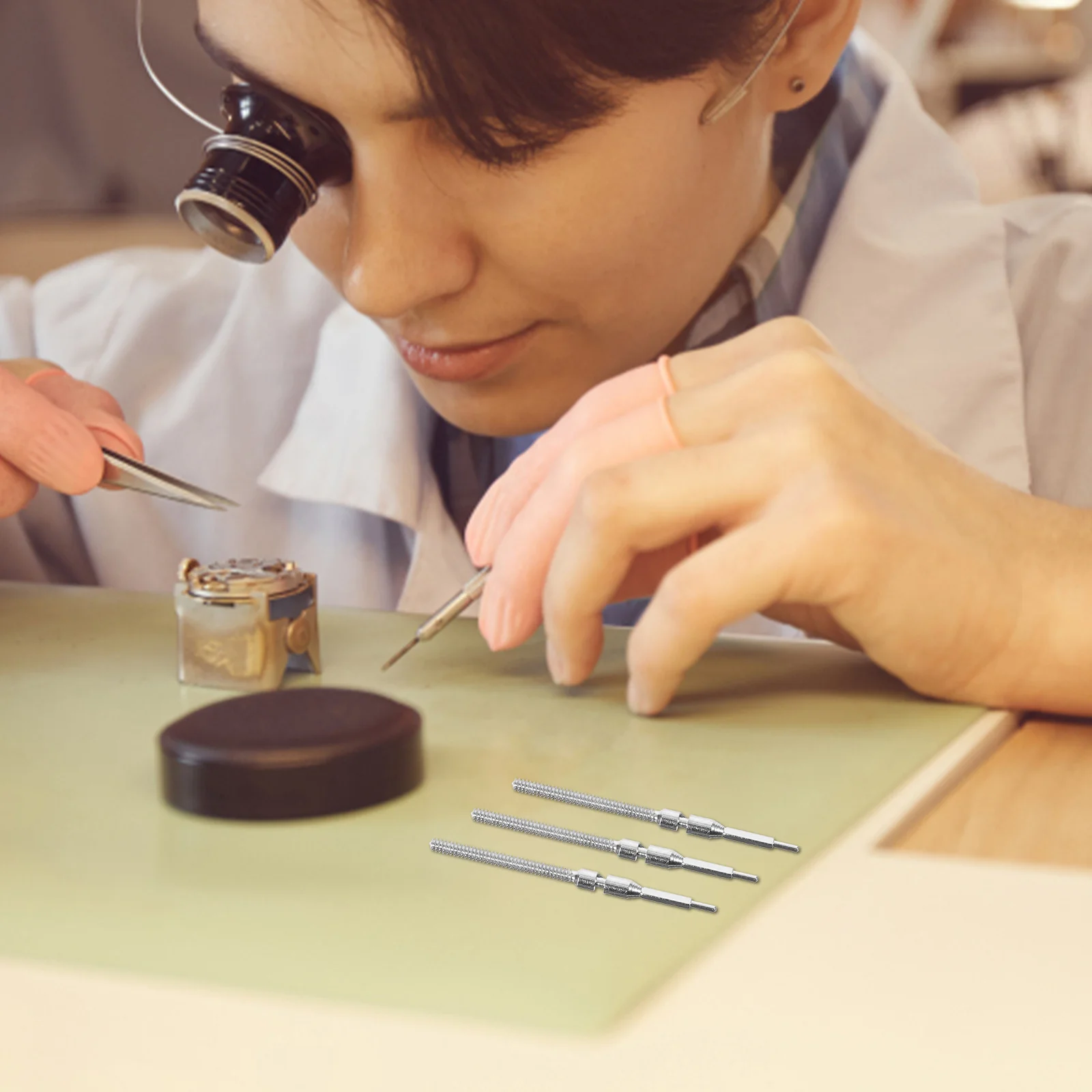 

10Pcs Metal Winding Stems for Watch Replacement Heavy Duty Watch Stem Part Easy Install Watchmaker Repair Supplies