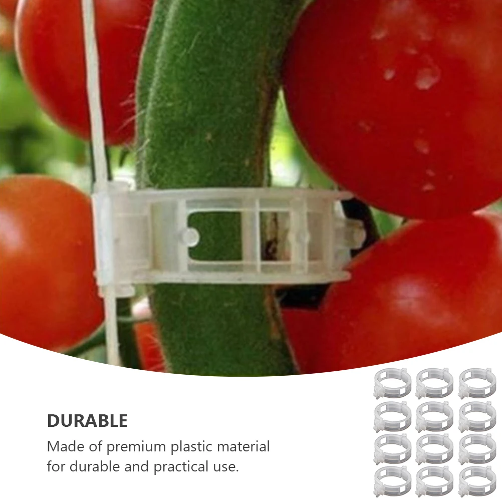 

150pcs Plant Clips Reusable Premium Plastic Gardening Clamps Non Rusting Tomato Supports For Flowers Trees Stems