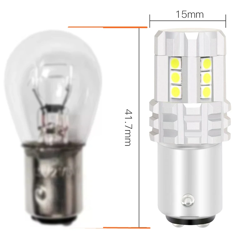 

2 шт., 12 В, 18 Вт, 21SMD, светодиодная лампа CANBUS T20 7440 7443 1156 1157 3156 3157, автомобильный светодиодный указатель поворота, резервный фонарь заднего хода, лампы Canbus