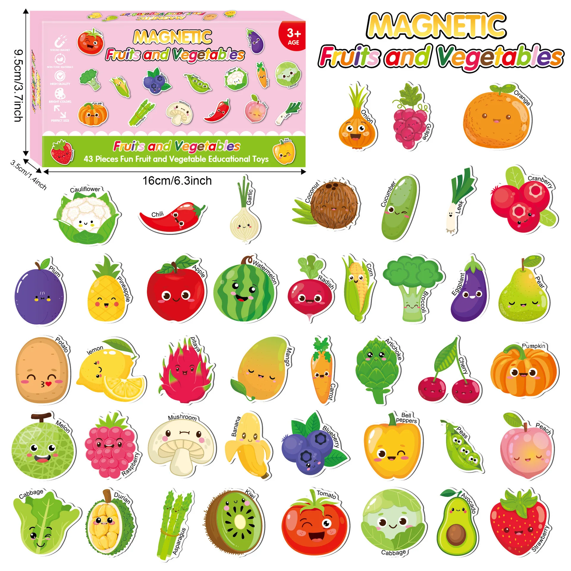 Animal Fridge Magnets for Dishwasher, Whiteboard, Perfect Home/School/Party Decor, DIY Gift, Digital Letter Refrigerator Magnets