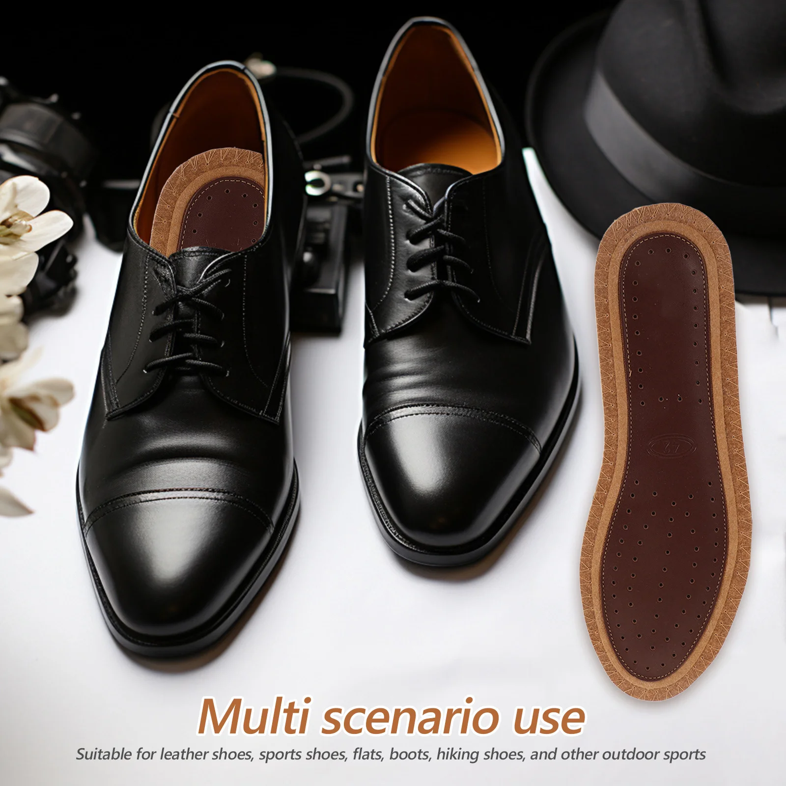 1 زوج الخيزران الفحم النعال حجم 39-40 تنفس امتصاص العرق التخميد منصات الأحذية قوس دعم أداة العناية بالقدم #5