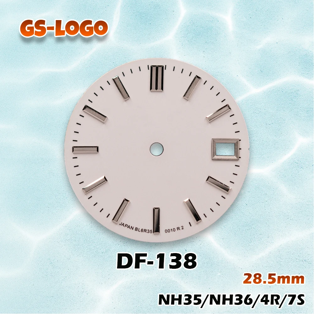 قرص أشعة الشمس عالي اللمعان 28.5 ملم لـ NH35/NH36/4R/7S | شعار GS | إكسسوارات تعديل ساعة رجالية عالية الجودة #4