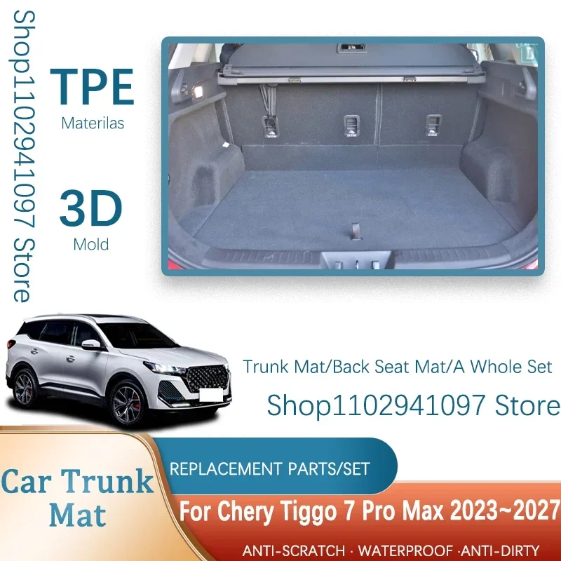 

Car Trunk Mats For Chery Tiggo 7 Pro Max 2023 2024 2025 2026 2027 Anti-scratch Cargo Cover Carpets Storage Pads Auto Accessories