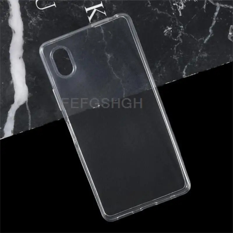 Anti-knock Soft TPU Phone Case For Sony Xperia Ace iii 3 SOG08 SO-53C Silicone Cover Bumper Tempered Glass