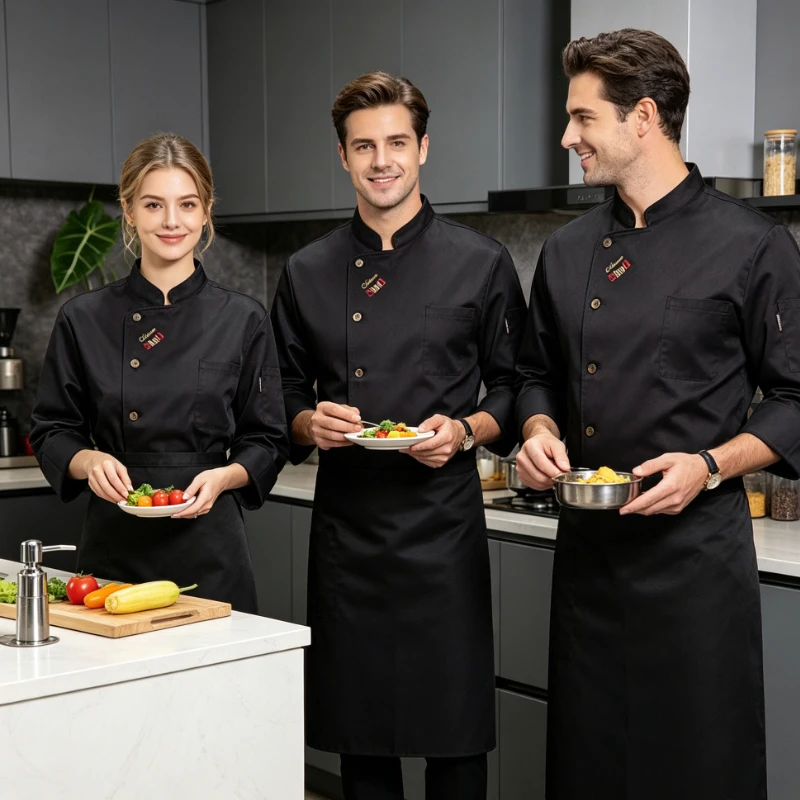 Chef's Workwear, Hotel Restaurant Kitchen Specific Workwear, Unisex Chef's Clothing, Restaurant Cafeteria Kitchen Uniform