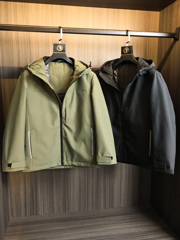 

Тяжелая мужская уличная куртка Jaet, ветрозащитная, водонепроницаемая, 90-мерная, пуховая, с капюшоном, модная, городская, Thiened, полиэстер