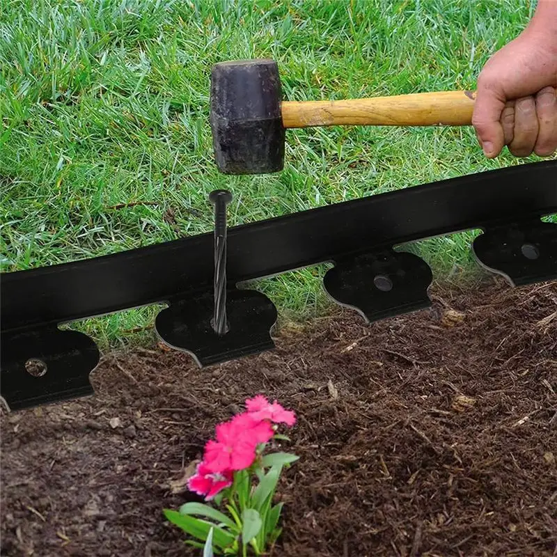 

REST Flexible Garden Border Edging, Flexible Plastic Lawn Edging, Flower Bed Edging Garden Outdoor Grass Lawn Path Edge