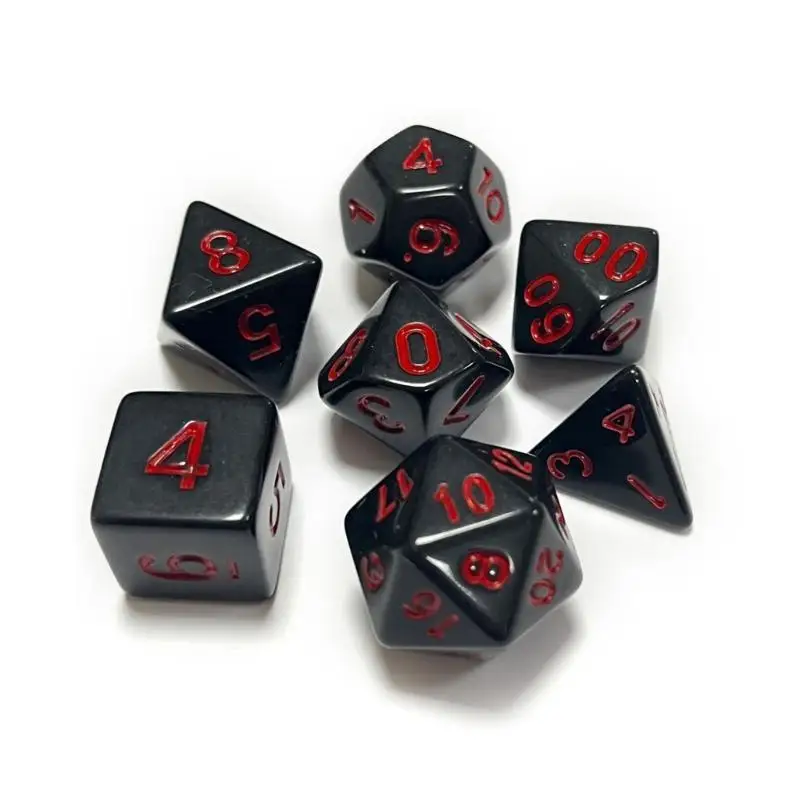 652F DND-DICEセット7-Die PolyHedral RPG-DiceセットSharp-Edges for Galaxy-Series