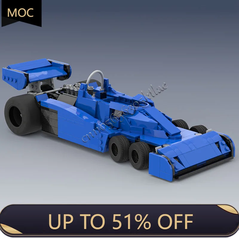 808PCS MOC Velocità Concorso Serie P34 1976 Auto Da Corsa Build Blocks Modello FAI DA TE Tecnologia Creativa Mattoni Giocattolo Per Bambini Regali Del Festival