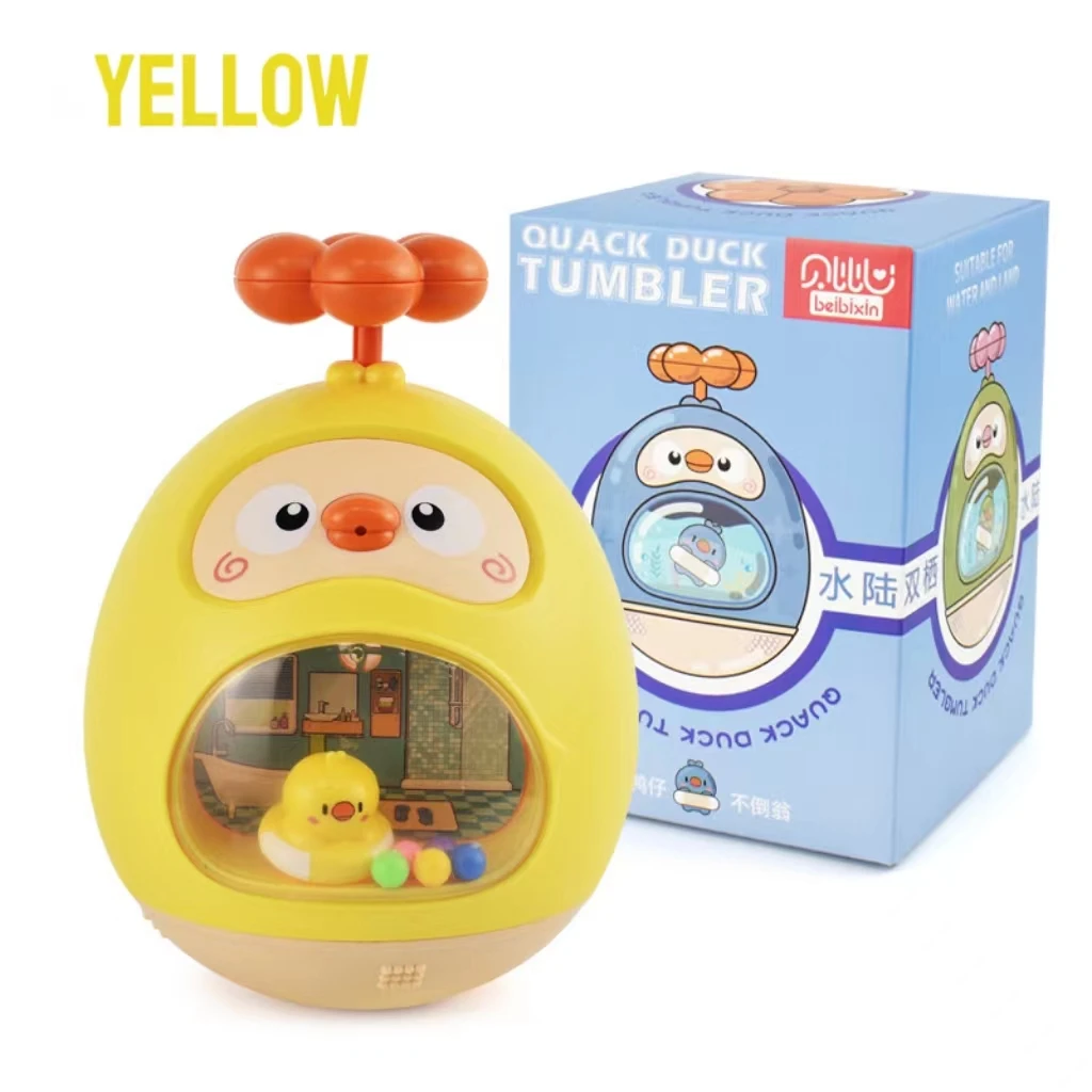 Mainan mandi bayi amfibi lucu semprotan air menyenangkan mainan Tumbler bak mandi air kolam renang pantai mainan bayi 12 bulan kamar mandi