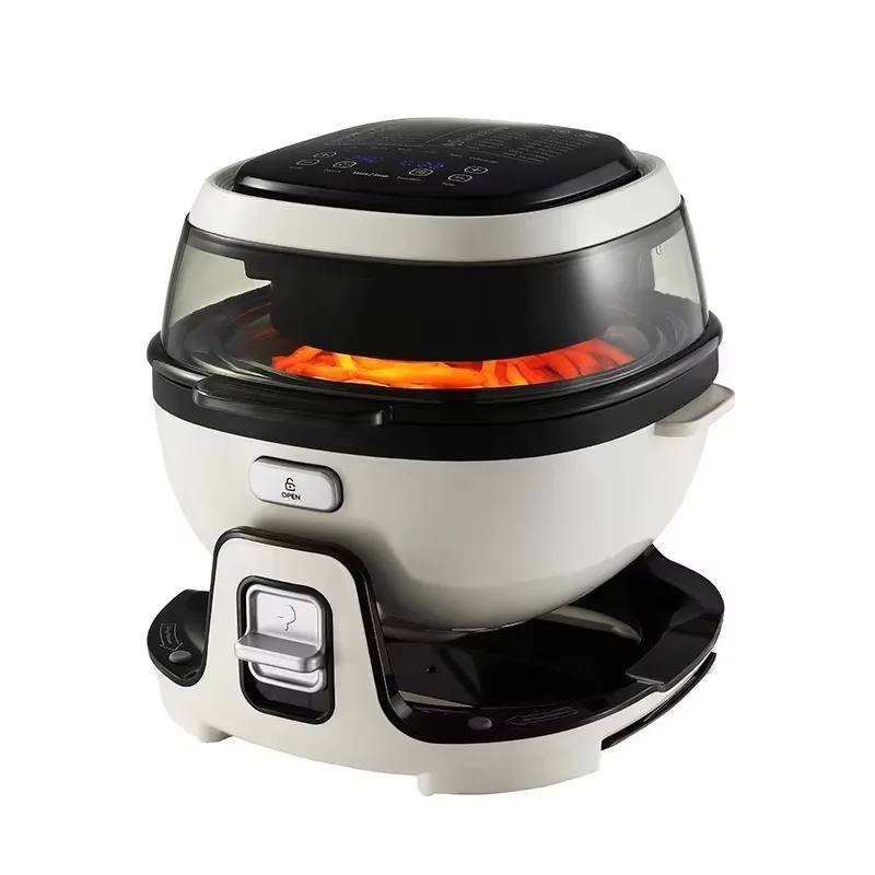 Multifunctional Smart Air Fryer with Touch Screen, Electric Rolling Design, Supports Dehydration, Grill & Roast Cooking