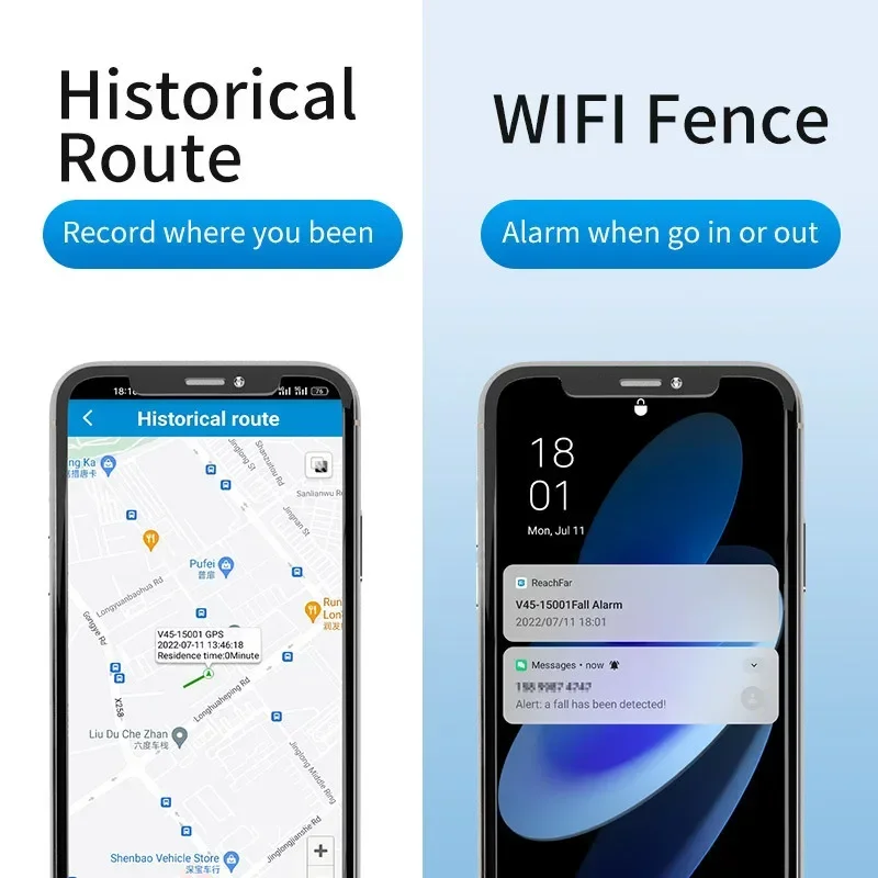 4G SOS اتجاهين جهاز تتبع المكالمات GPS تحديد موقع قلادة المسنين السيارات سقوط إنذار سياج إنذار الطوارئ لكبار السن الأطفال