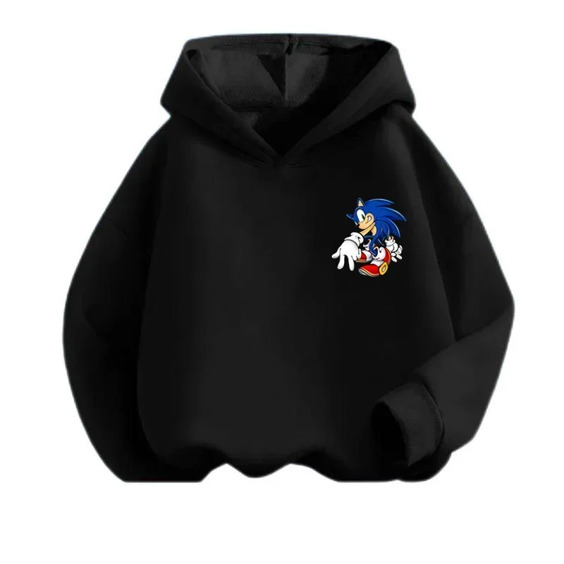 Moletom Sonic Hoodie infantil, roupas de bebê, tops, casacos, meninos, meninas, mãe, crianças, 2 a 12 anos, primavera, 2022