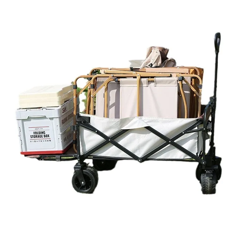 

Camper van, sunscreen awning roof camp van, rear open folding portable outdoor push, picnic camping trolley