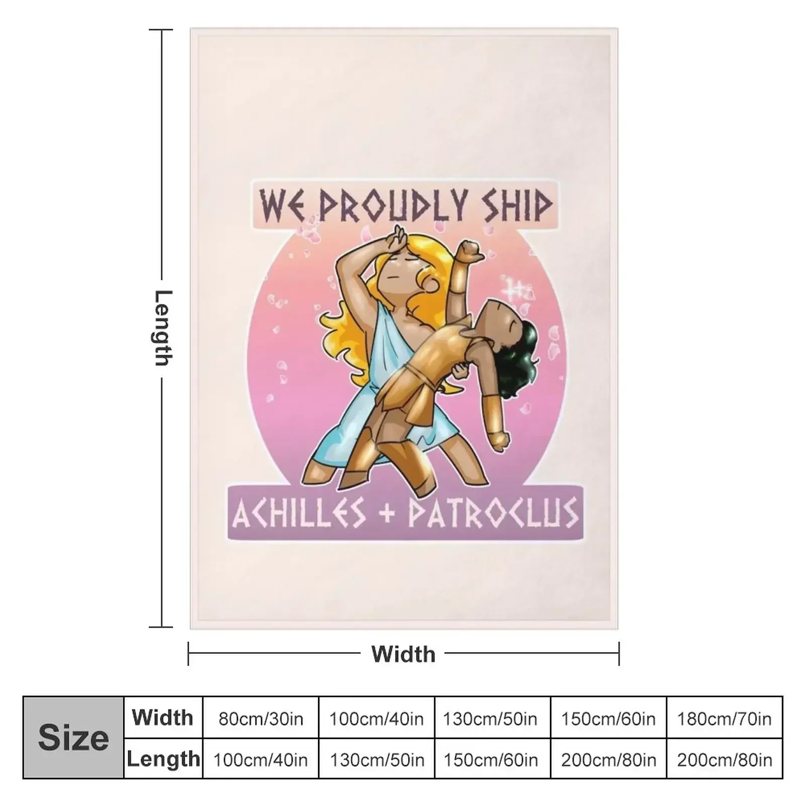 Achilles + Patroclus Throw Blanket Blankets For Sofas for babies for sofa Warm Blankets