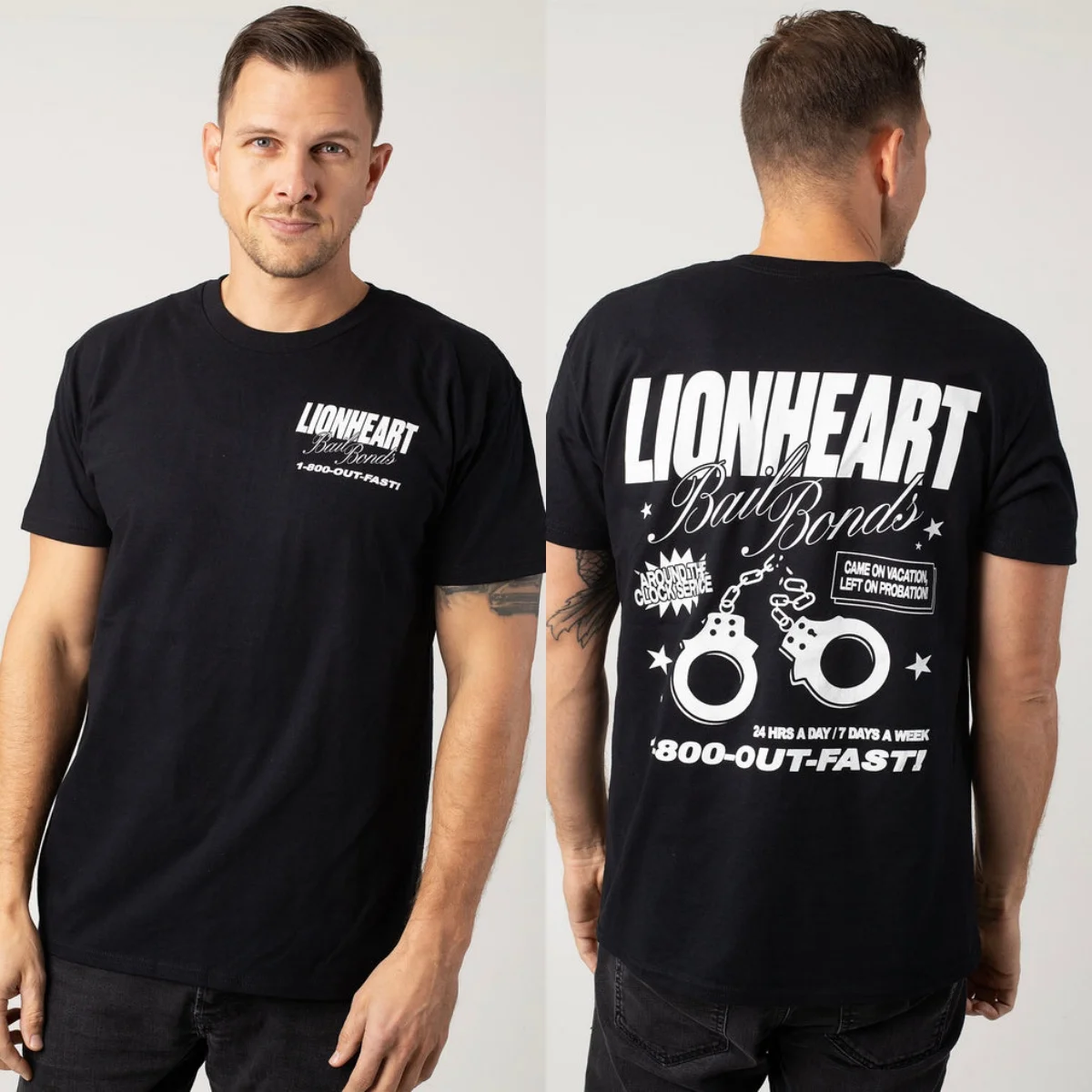 Fit Lionheart Grafik-Baumwoll-T-Shirt, Unisex, Sommer, kurzärmelig, modisches Marken-T-Shirt, luxuriöses, lässiges Vintage-T-Shirt – Detail 3