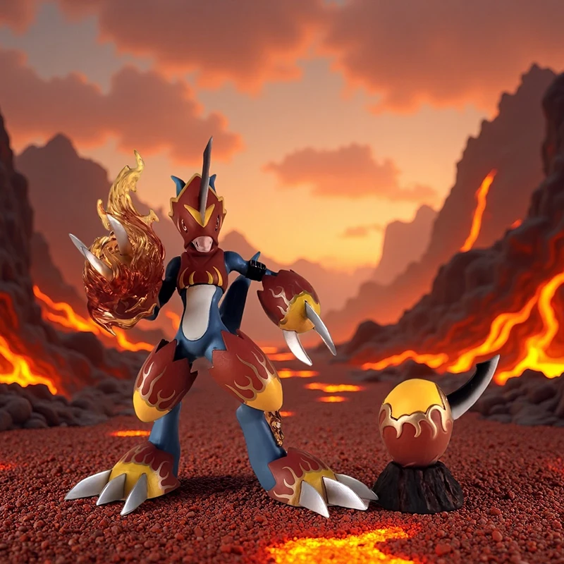 

18 см/7,0 дюймов Digimon персонаж аниме Фламон ПВХ фигурка фигурка модель коллекция украшения украшения игрушки подарок