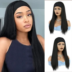 Beauty Headband Wigs For Black Women Long Straight Headband Wigs Synthetic Heat Resistant Headband Wig 22inch