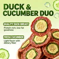 Duck Jerky Cucumber Chips Dog Treats, Crispy Meat Snacks, Slow Baked Training Rewards, Kibble Topper for Small Medium Large Dogs 2